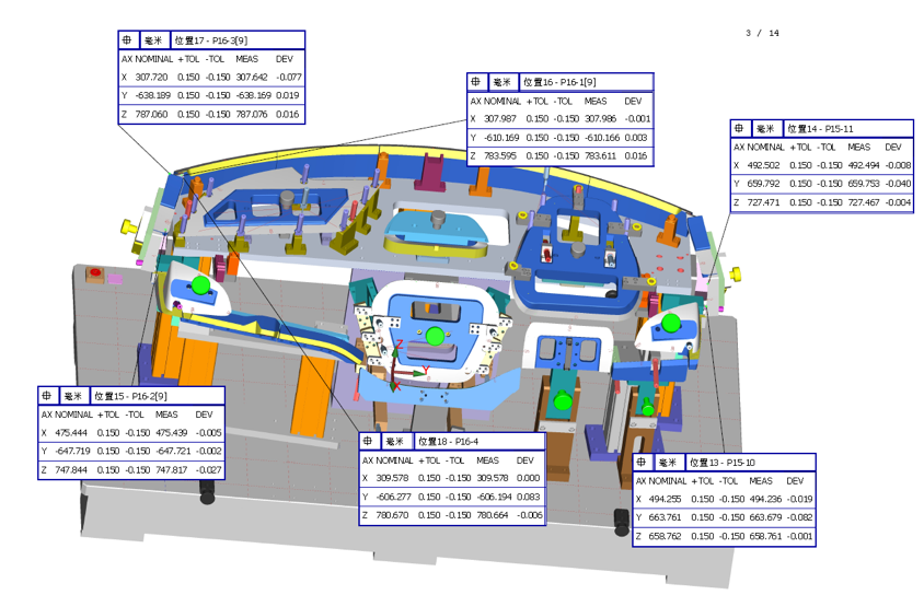 從配件加工、組裝調(diào)試到復(fù)測(cè)交貨,三坐標(biāo)如何將檢具定位基準(zhǔn)數(shù)據(jù)量化(圖12) 從配件加工、組裝調(diào)試到復(fù)測(cè)交貨,三坐標(biāo)如何將檢具定位基準(zhǔn)數(shù)據(jù)量化(圖12)
